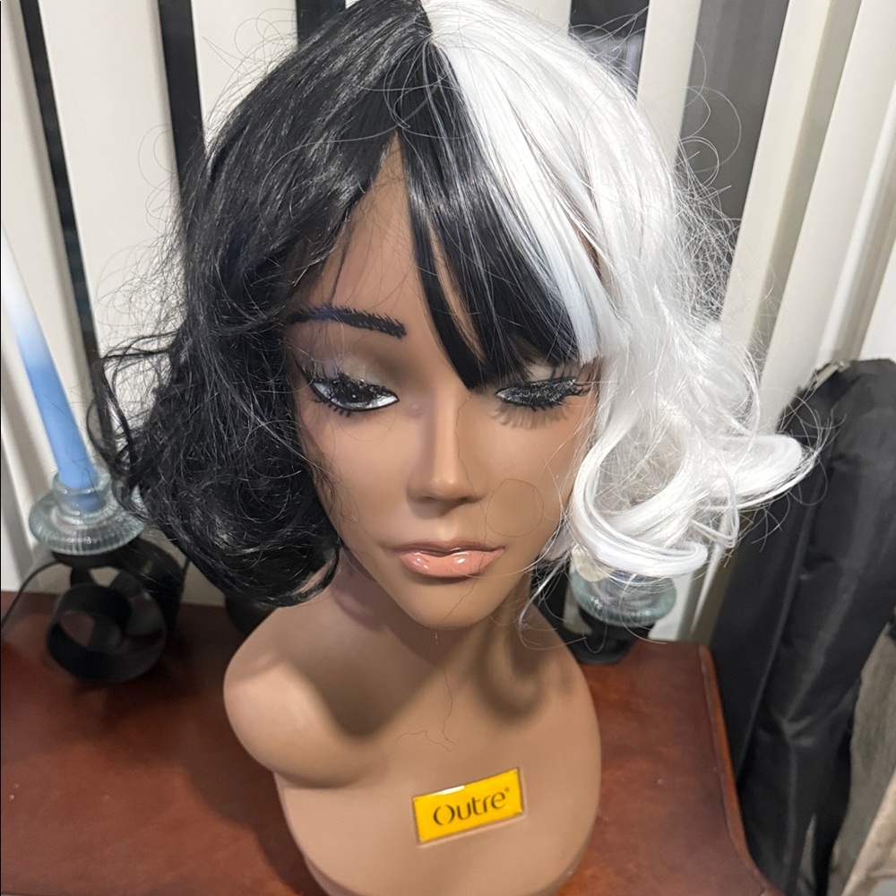 Cruella Black and White Women's Wig